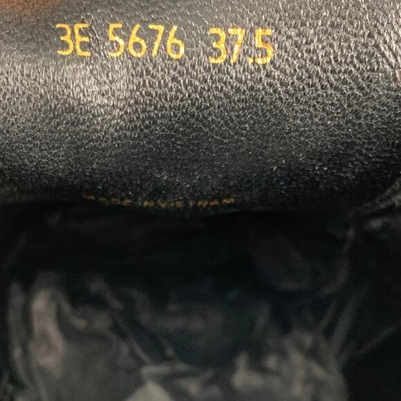 PRADA Size 7.5 Black Leather Studded Lace Up Laces - Picture 8 of 8